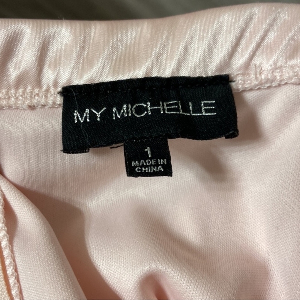 My Michelle Strapless Shimmery Beaded Gown - Picture 12 of 15